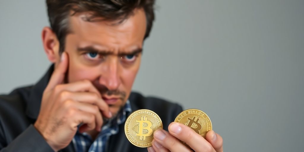 Investor looking worried about cryptocurrency tax changes.