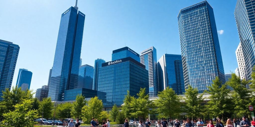 Toronto skyline with BlackRock's headquarters in focus.